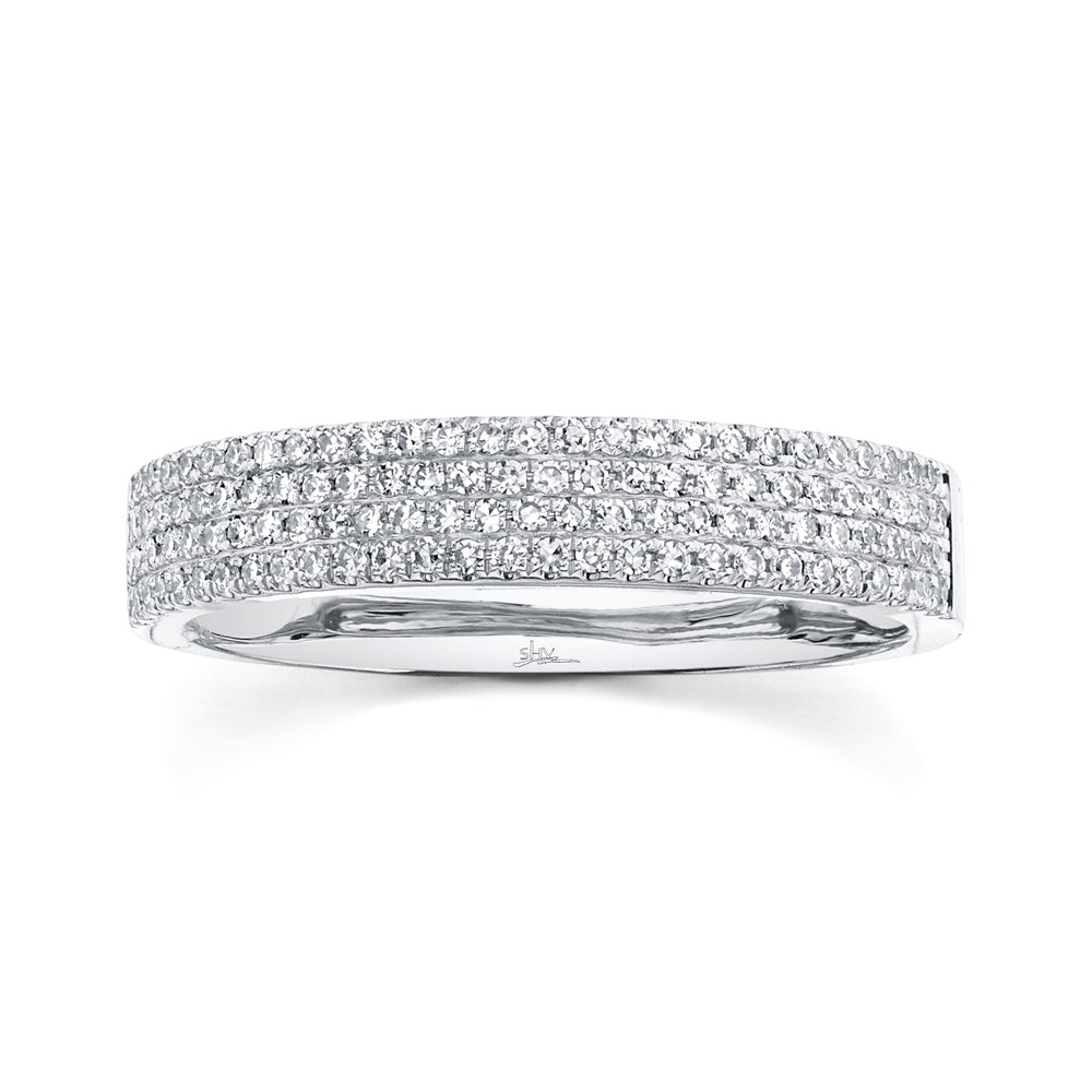 0.29Ct 14K W/G Diamond Pave Lady's Band