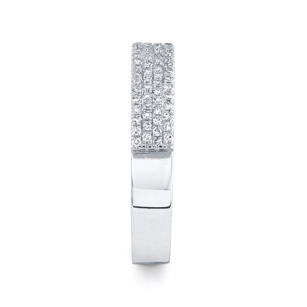 0.29Ct 14K W/G Diamond Pave Lady's Band