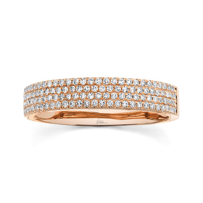 0.29Ct 14K R/G Diamond Pave Lady's Band