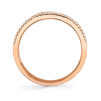 0.29Ct 14K R/G Diamond Pave Lady's Band