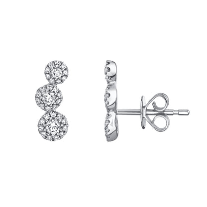 0.36Ct 14K W/G Diamond Stud Earring
