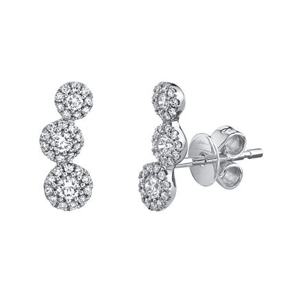 0.36Ct 14K W/G Diamond Stud Earring