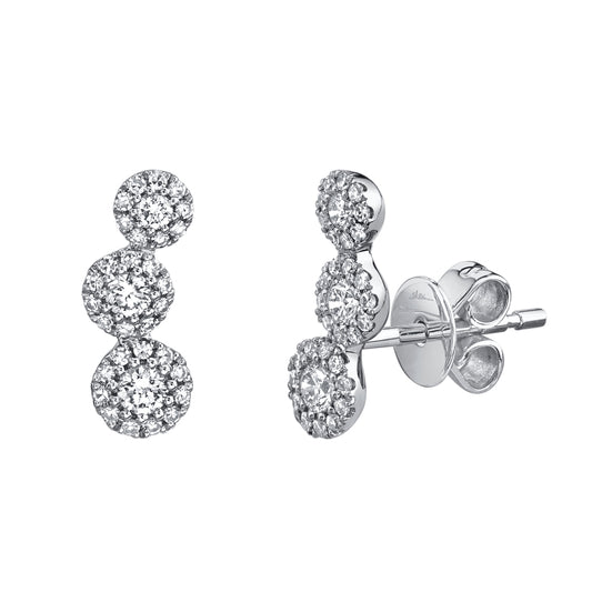 0.36Ct 14K W/G Diamond Stud Earring