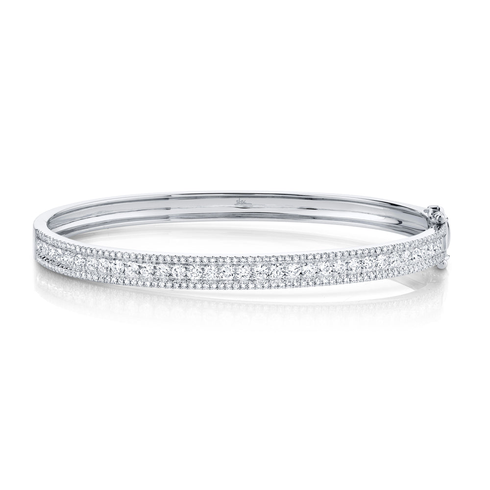 1.70Ct 14K W/G Diamond Bangle