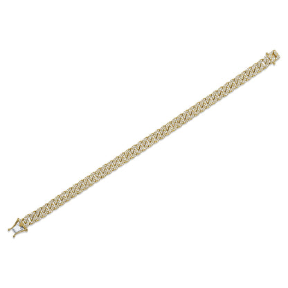 1.69Ct 14K Y/G Diamond Pave Link Bracelet