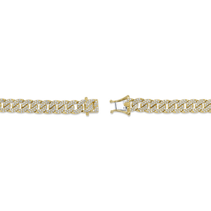 1.69Ct 14K Y/G Diamond Pave Link Bracelet