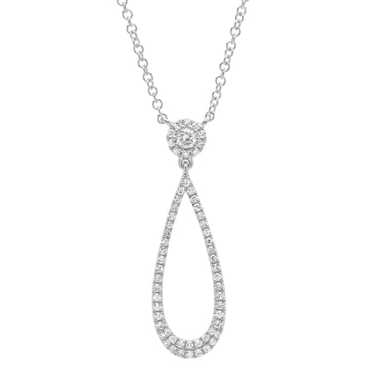 0.19Ct 14K W/G Diamond Necklace