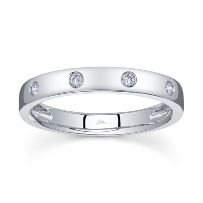 0.07Ct 14K W/G Diamond Lady's Band