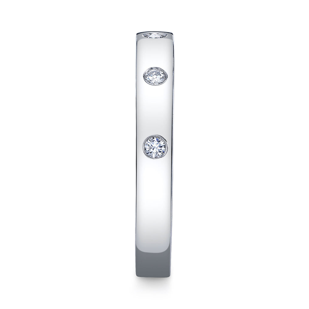 0.07Ct 14K W/G Diamond Lady's Band