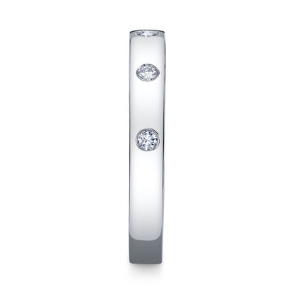 0.07Ct 14K W/G Diamond Lady's Band