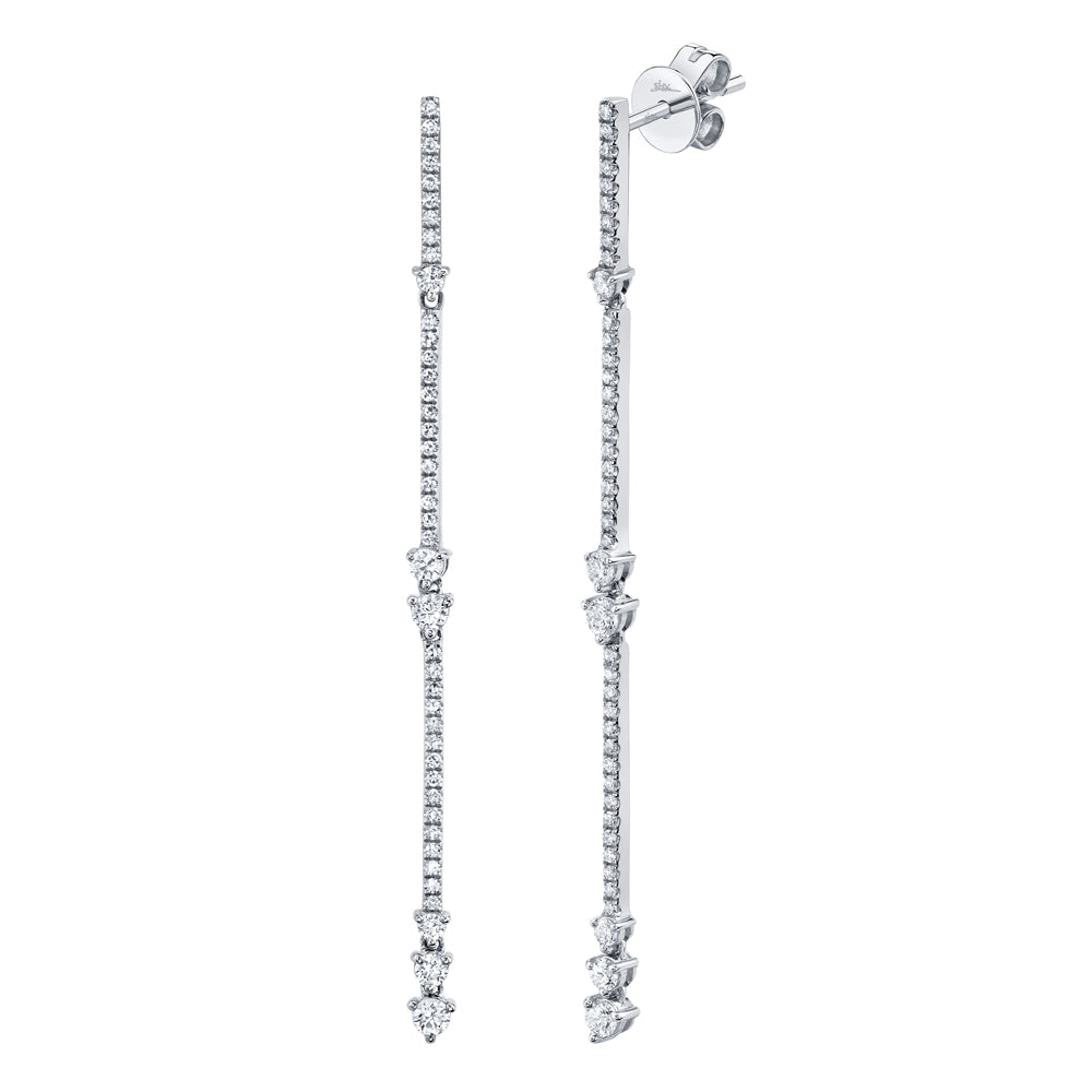 0.58Ct 14K W/G Diamond Earring