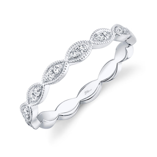 0.13Ct 14K W/G Diamond Lady's Band