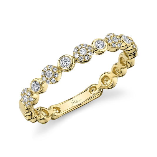 0.22Ct 14K Y/G Diamond Lady's Band