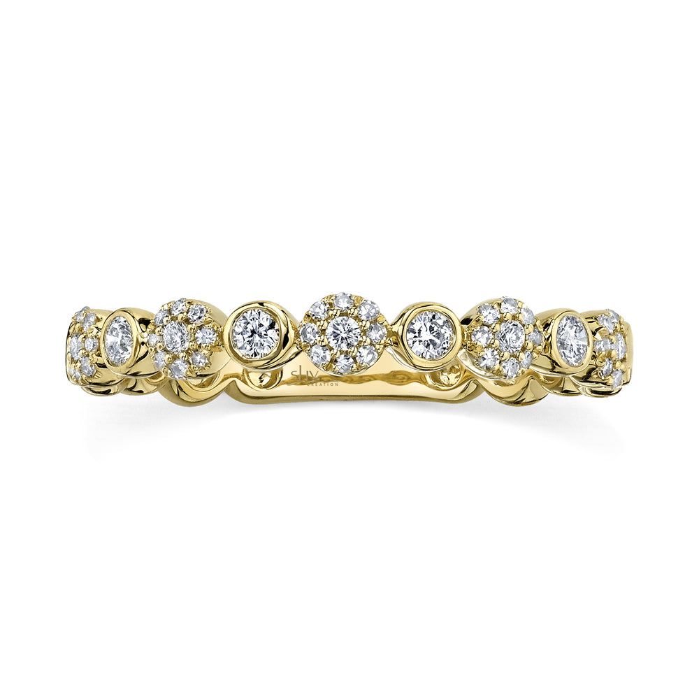 0.22Ct 14K Y/G Diamond Lady's Band