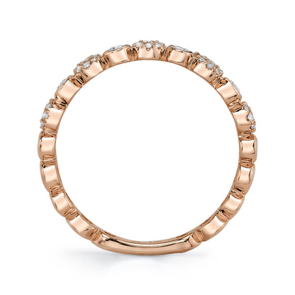 0.22Ct 14K R/G Diamond Lady's Band