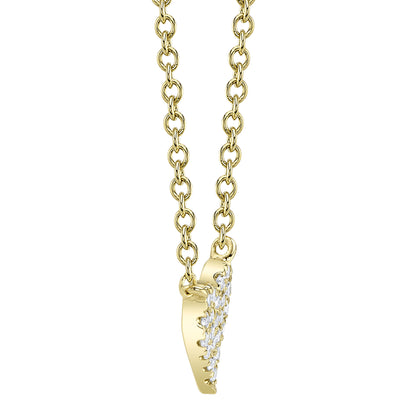 0.05Ct 14K Y/G Diamond Pave Heart Necklace