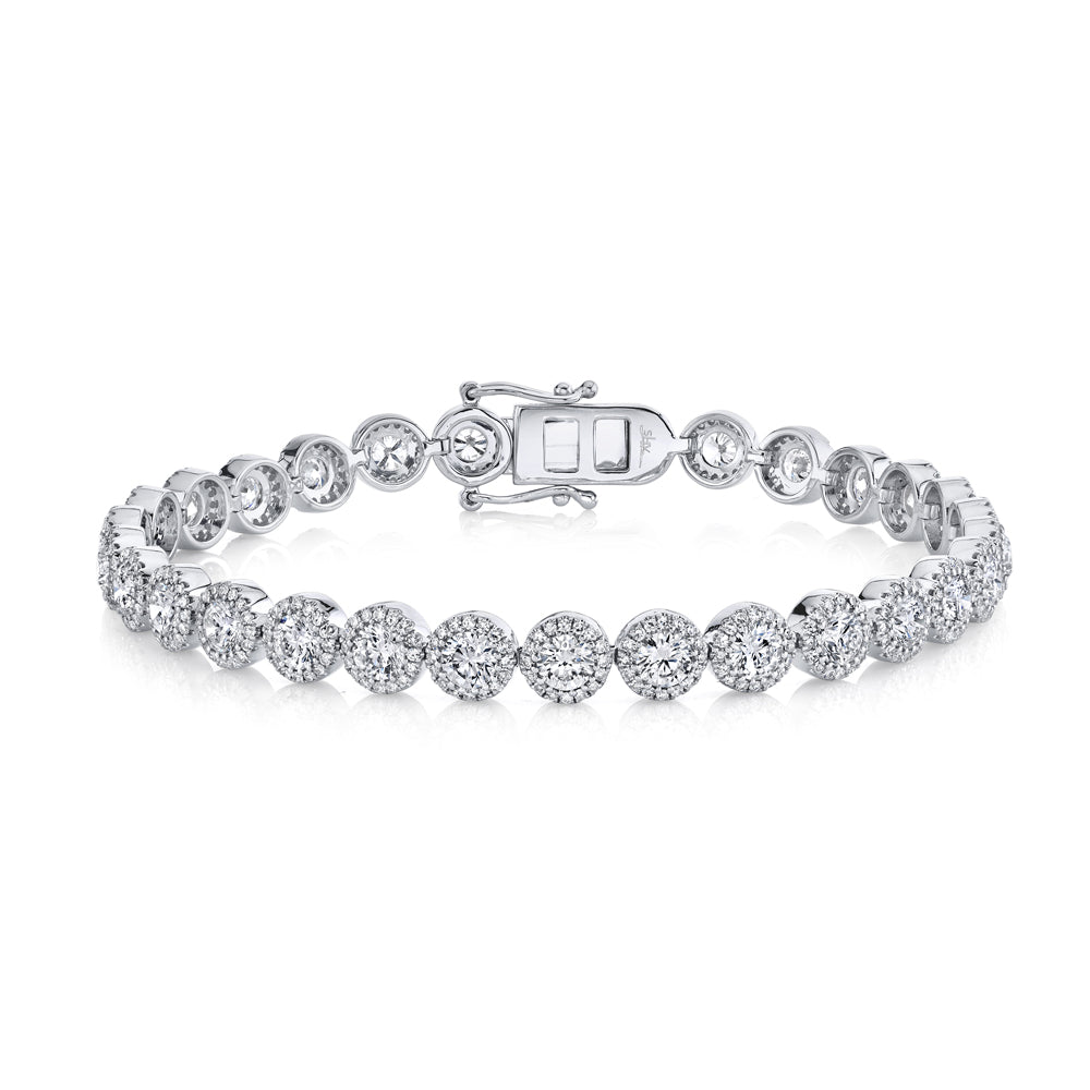 7.43Ct 14K W/G Diamond Lady's Bracelet