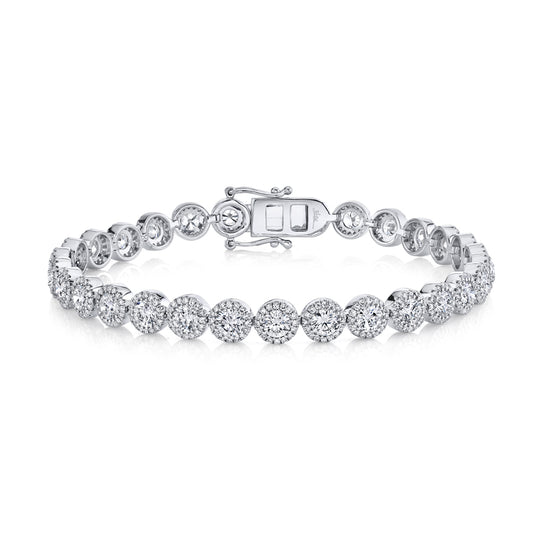 7.43Ct 14K W/G Diamond Lady's Bracelet