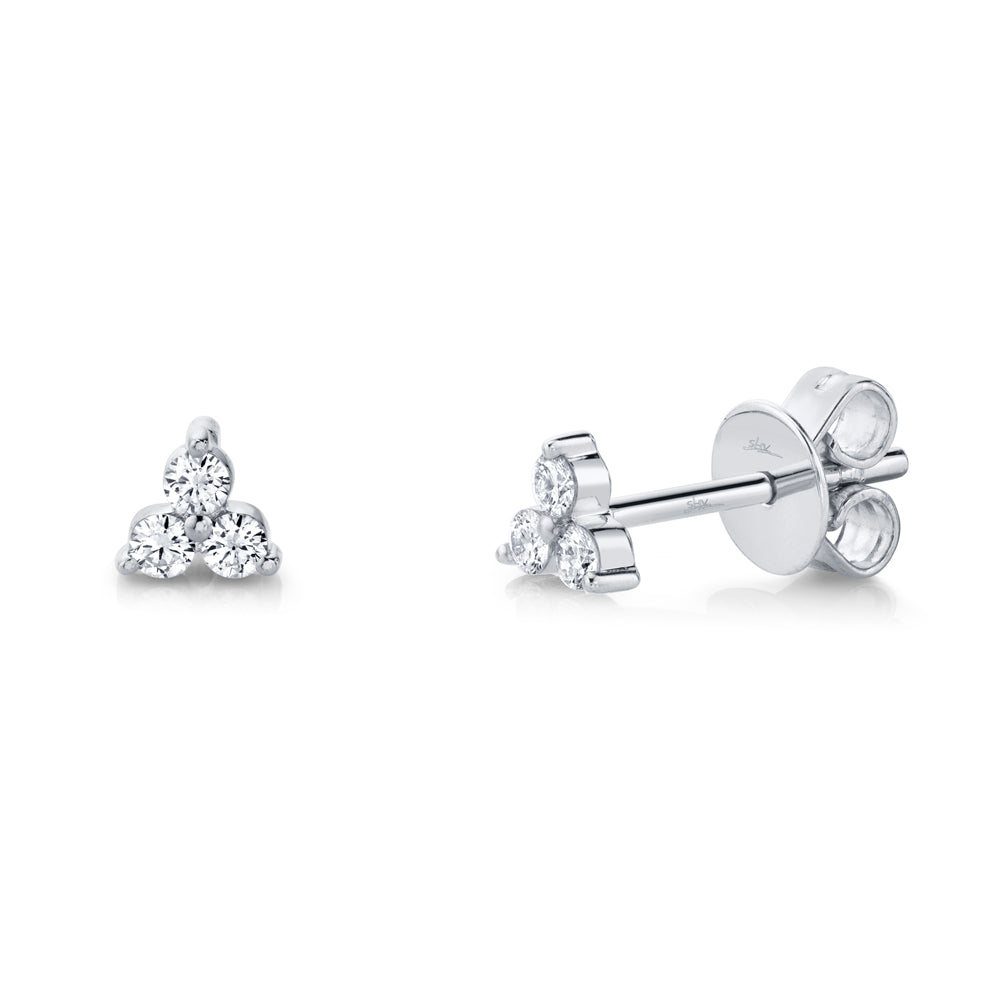 0.15Ct 14K W/G Diamond Stud Earring