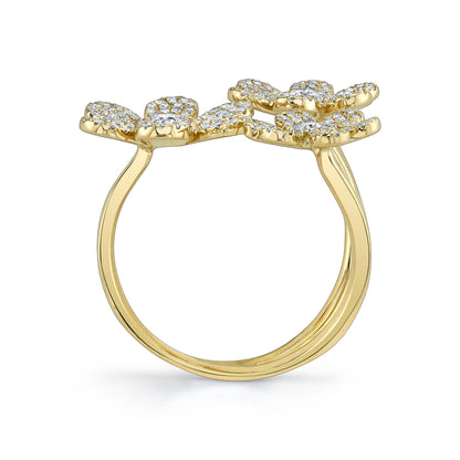 0.62Ct 14K Y/G Diamond Flower Ring