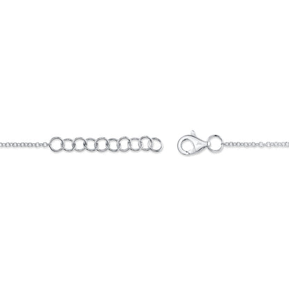 0.05Ct 14K W/G Diamond Pave Heart Bracelet