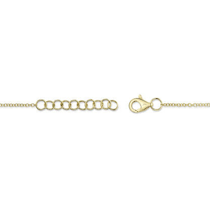 0.05Ct 14K Y/G Diamond Pave Heart Bracelet