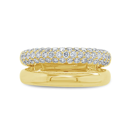 0.77Ct 14K Y/G Diamond Pave Lady's Ring
