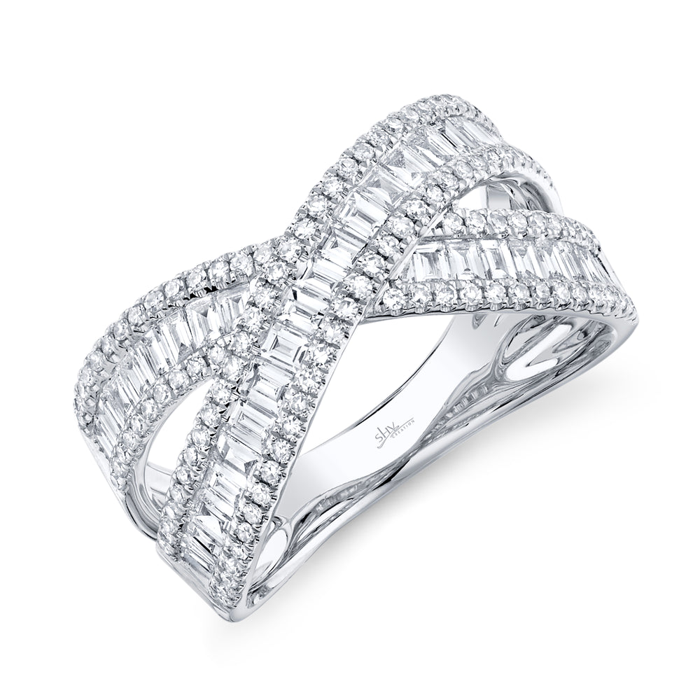 1.15Ct 14K W/G Diamond Baguette Ring