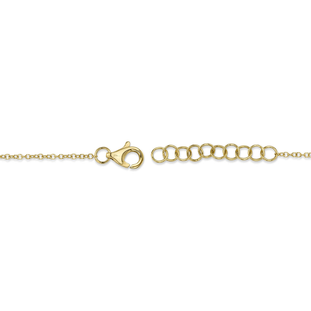 0.04Ct Diamond & 0.06Ct Blue Sapphire 14K Y/G Eye Bracelet