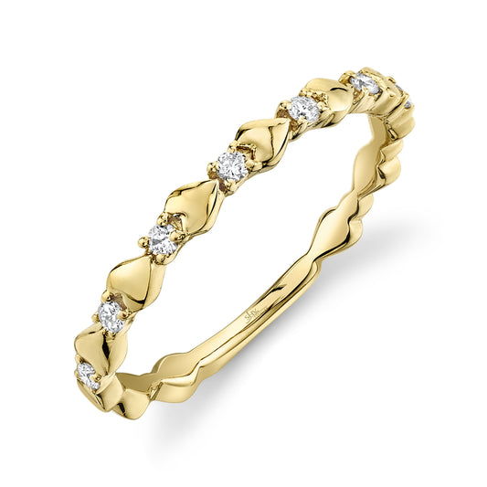 0.12Ct 14K Y/G Diamond Heart Lady's Band