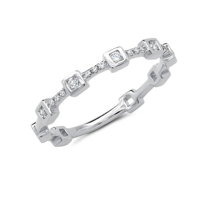 0.12Ct 14K W/G Diamond Lady's Ring