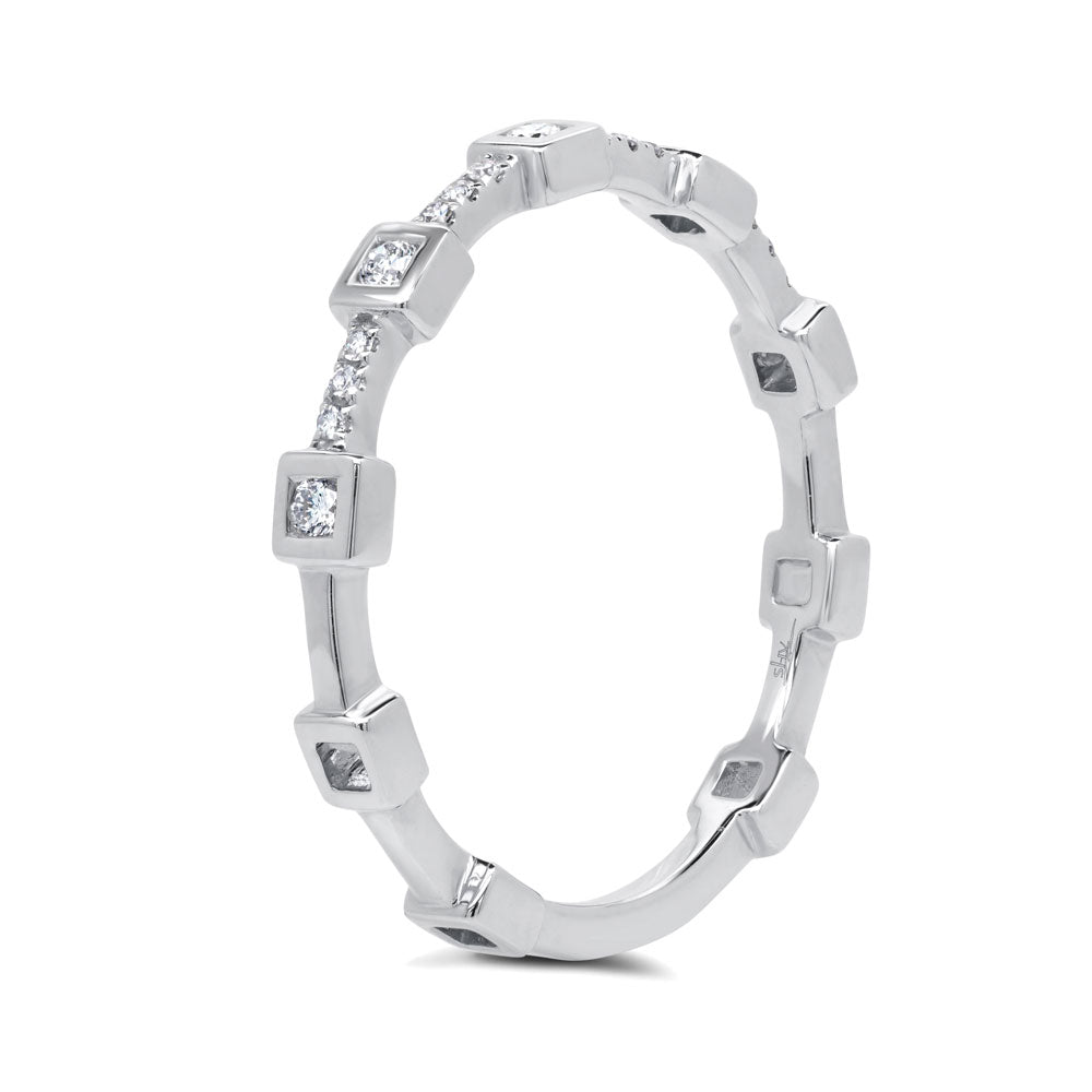 0.12Ct 14K W/G Diamond Lady's Ring