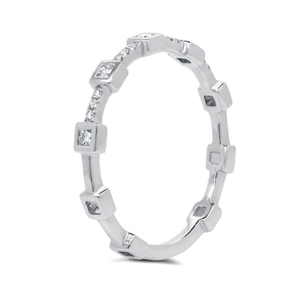 0.12Ct 14K W/G Diamond Lady's Ring
