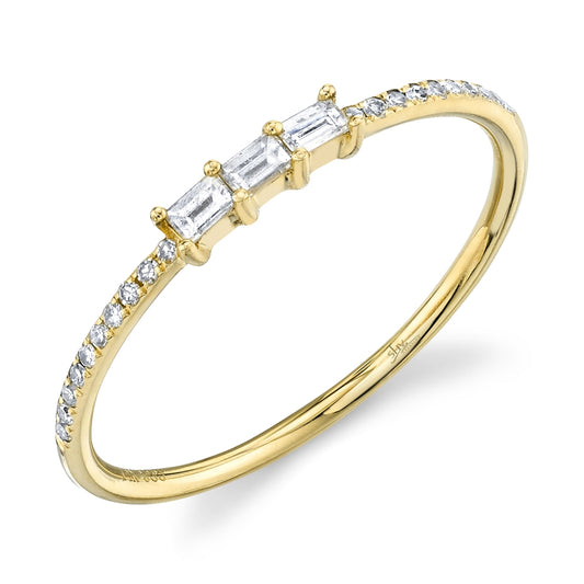 0.19Ct 14K Y/G Diamond Baguette Ring