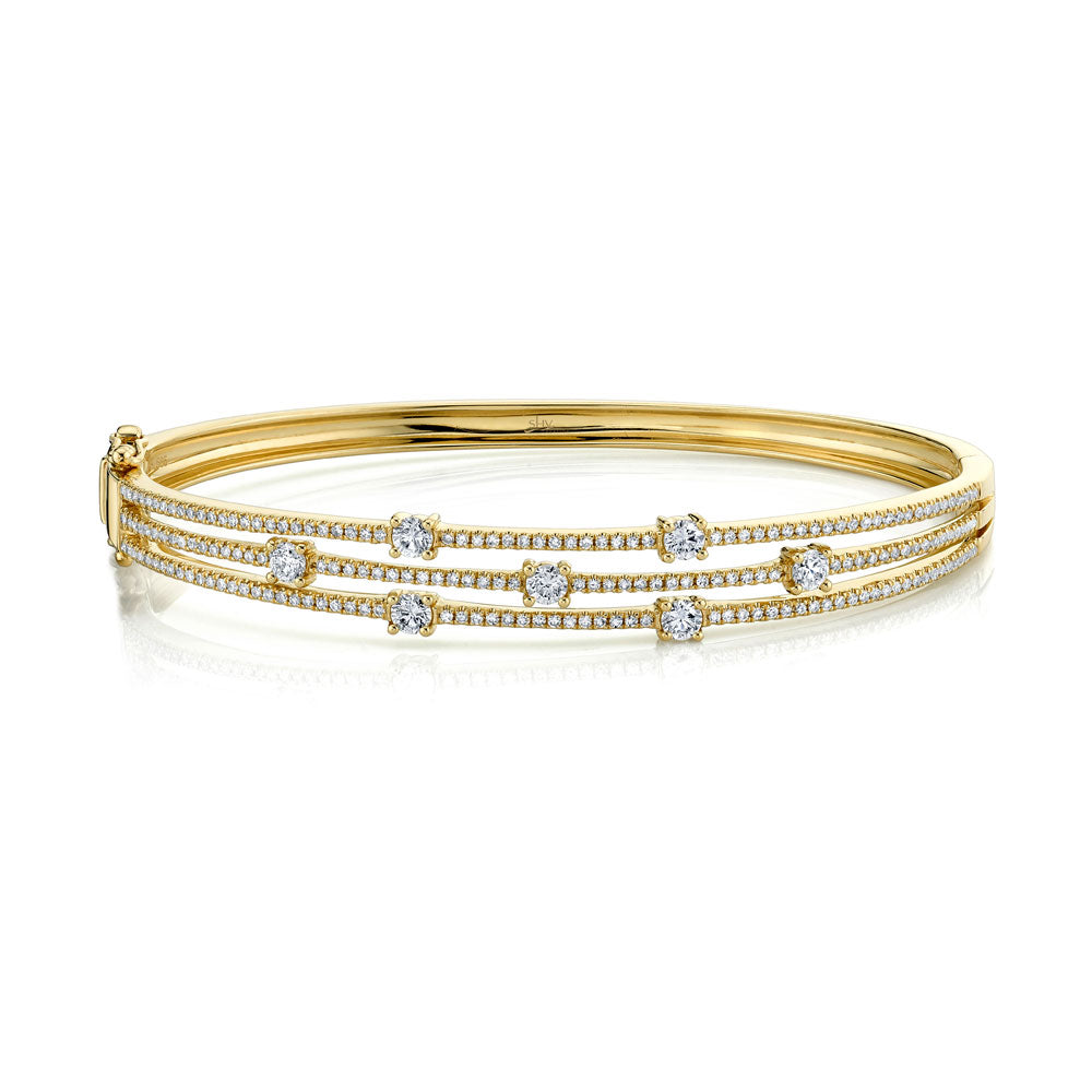 1.22Ct 14K Y/G Diamond Bangle