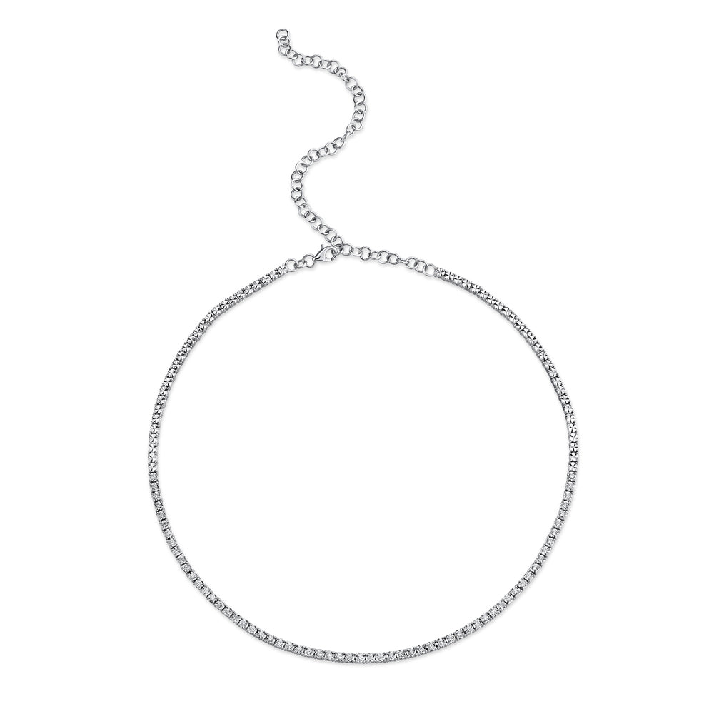 0.95Ct 14K W/G Diamond Tennis Necklace
