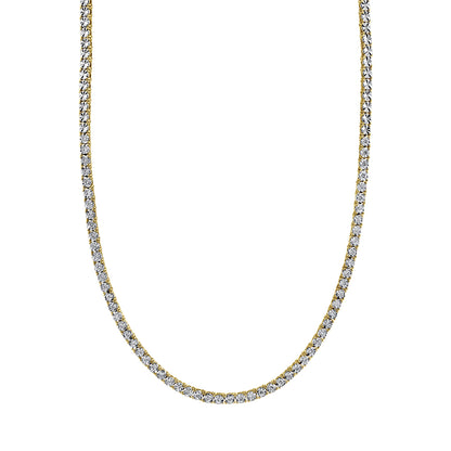 0.95Ct 14K Y/G Diamond Tennis Necklace