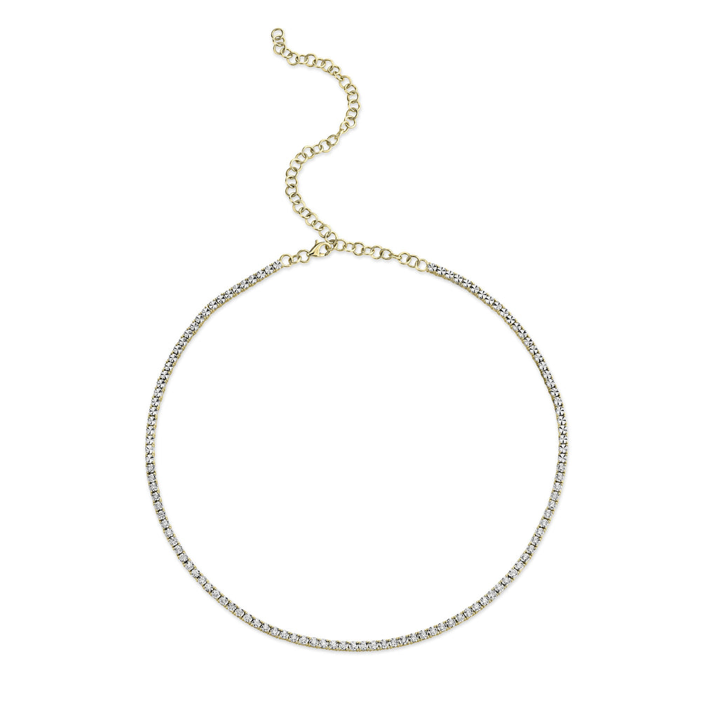 0.95Ct 14K Y/G Diamond Tennis Necklace