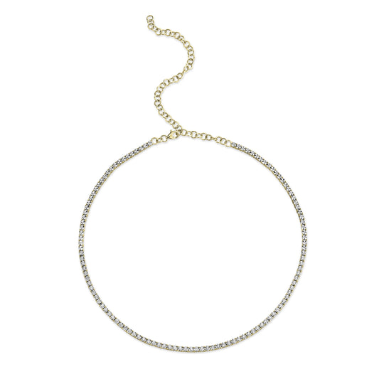 0.95Ct 14K Y/G Diamond Tennis Necklace