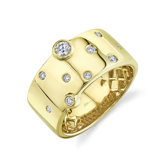0.26Ct 14K Y/G Diamond Bezel Ring