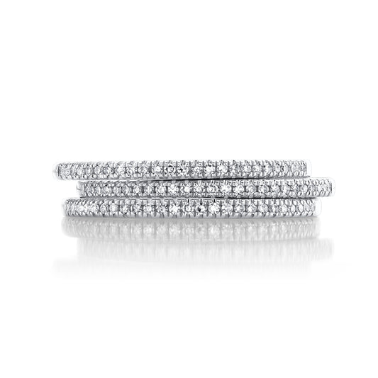 0.24Ct 14K W/G Diamond Lady's Band 3-Pc