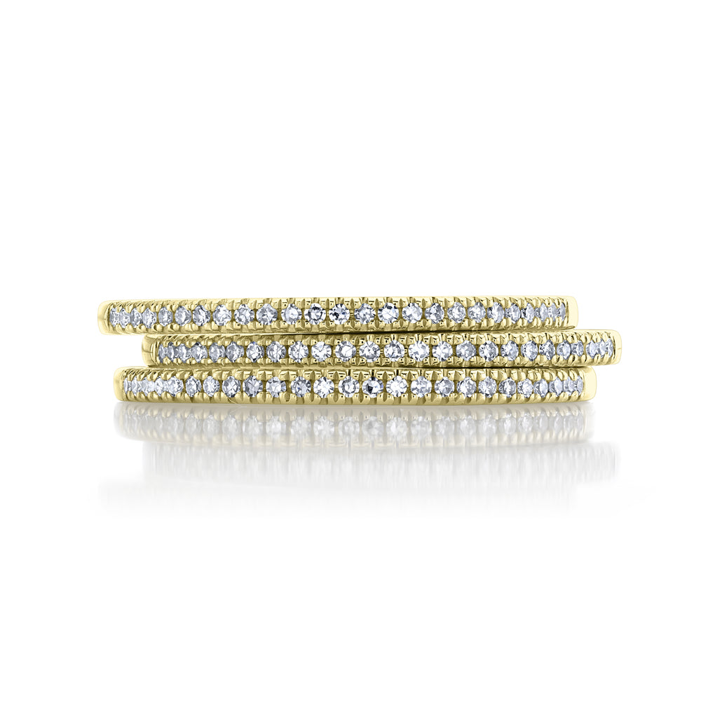 0.24Ct 14K Y/G Diamond Lady's Band 3-Pc