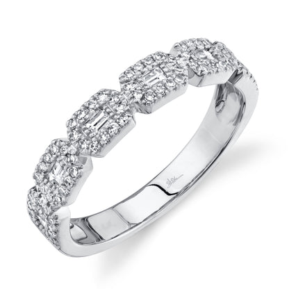 0.46Ct 14K W/G Diamond Baguette Ring
