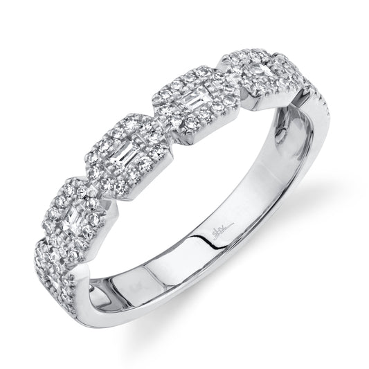 0.46Ct 14K W/G Diamond Baguette Ring