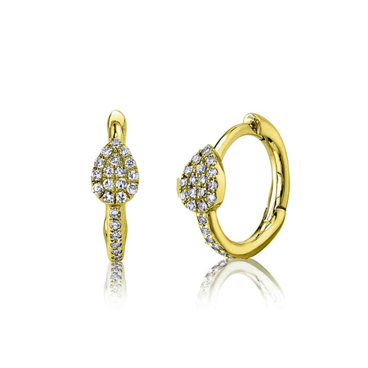 0.11Ct 14K Y/G Diamond Huggie Earring