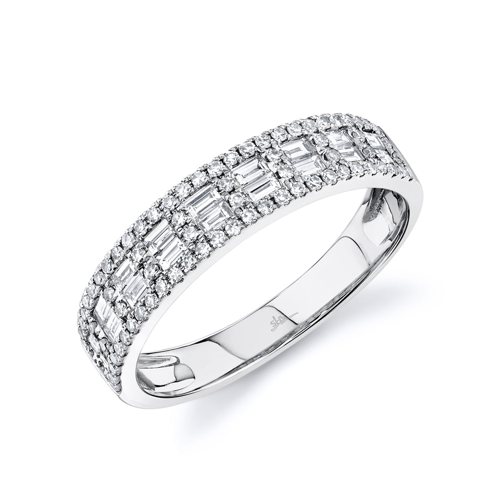 0.55Ct 14K W/G Diamond Baguette Ring
