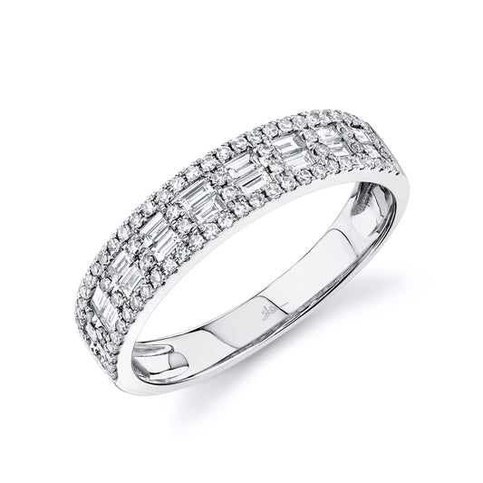 0.55Ct 14K W/G Diamond Baguette Ring