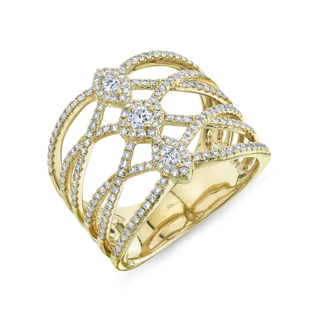 0.68Ct 14K Y/G Diamond Marquise Ring