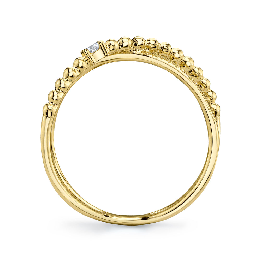 0.12Ct 14K Y/G Diamond "X" Ring