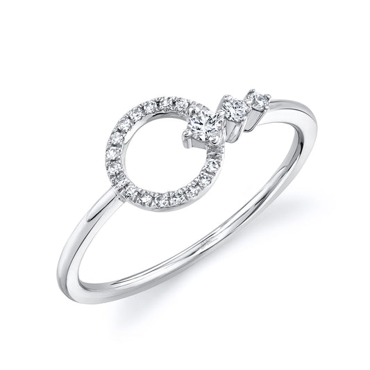 0.15Ct 14K W/G Diamond Circle Ring